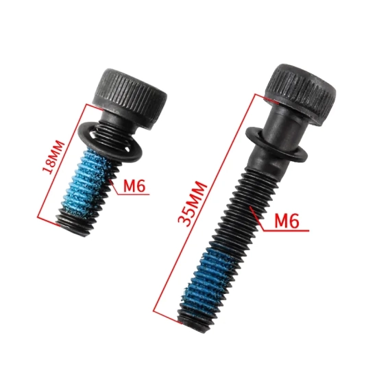 Śruba mocująca rowerowy zacisk/adapter hamulcowy M6x35mm Muqzi B-37 4szt. Czarny
