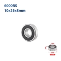 Łożysko maszynowe piasty rowerowej 10x26x8mm 6000RS Muqzi F-23 Srebrny