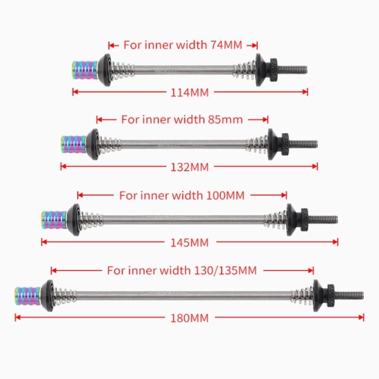 Oś piasty koła rowerowego 100mm Muqzi F-27 Tytan