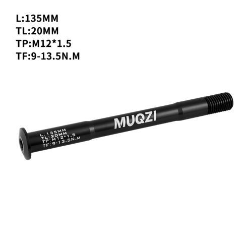 Oś przelotowa piasty koła rowerowego L135 M12x1.5 TL20 Muqzi F-24 Czarny